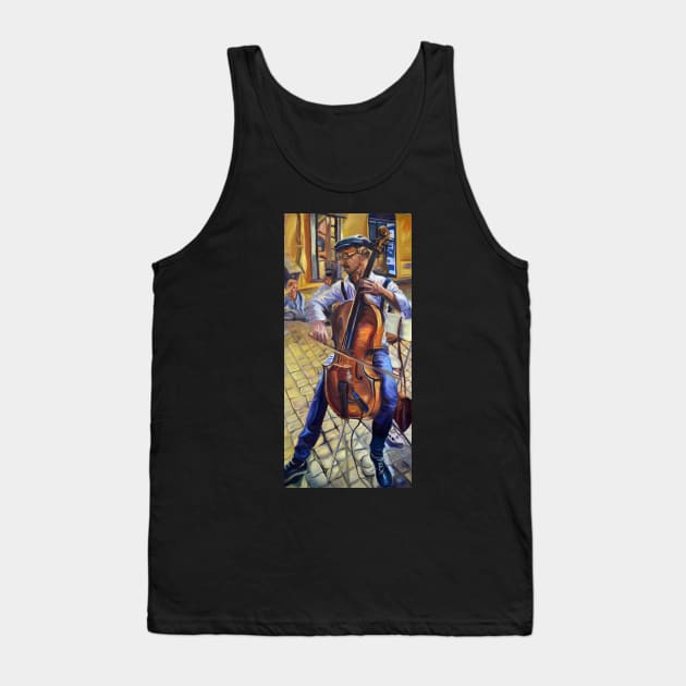 Cello Player Fabbio Cavaggion Tank Top by CeceliaIvyPrice